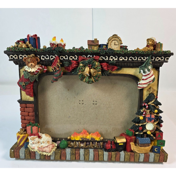 Vintage Grandeur Noel Mantel And Fireplace Picture Frame 5 x 7 3D Picture frame - Picture 1 of 11